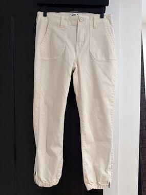 PAIGE Cream Casual Denim Jogger Jeans